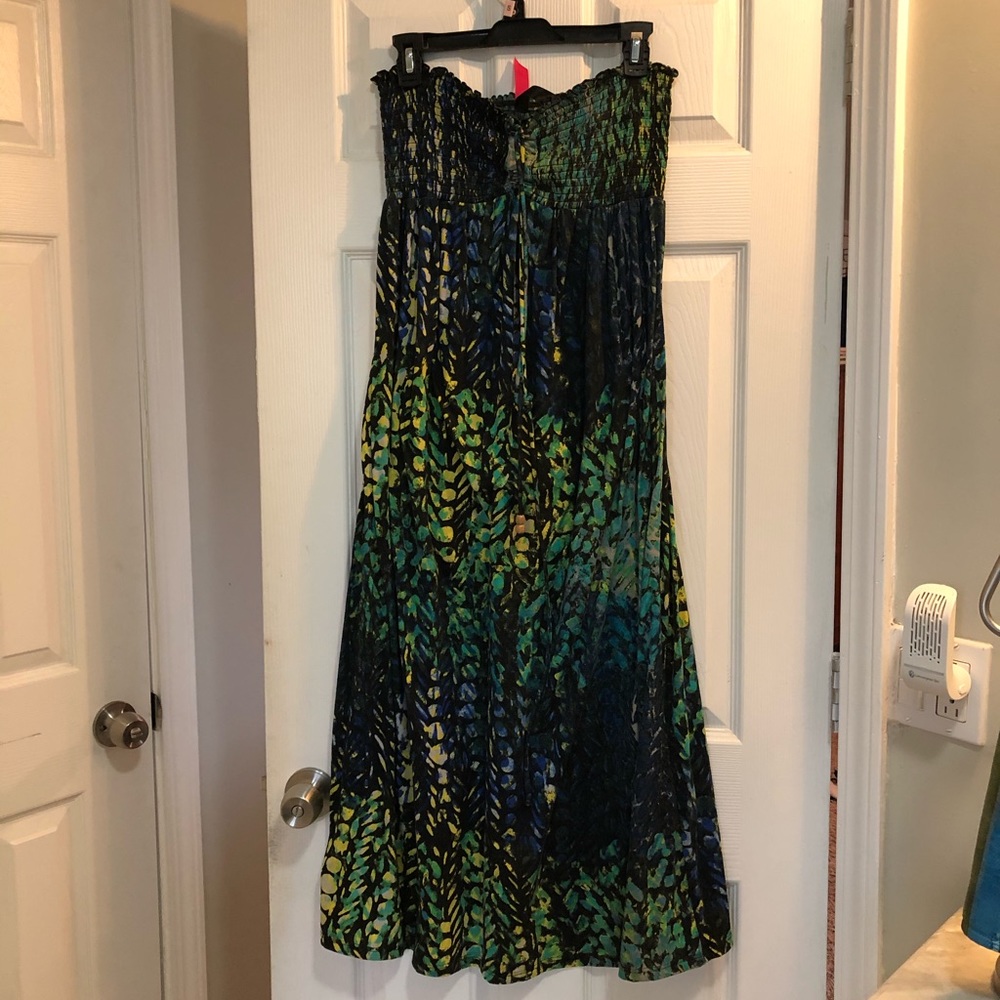 Strapless/halter maxi dress. GUC size 1X